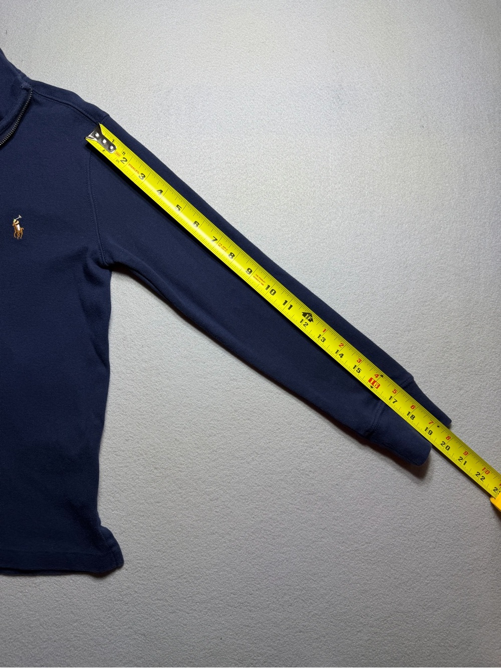 Boys Polo Ralph Lauren Half Zip Solid Blue Cotton Pullover Shirt Size S/P(8) - Picture 10 of 10